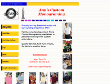 Tablet Screenshot of annsmonograming.com